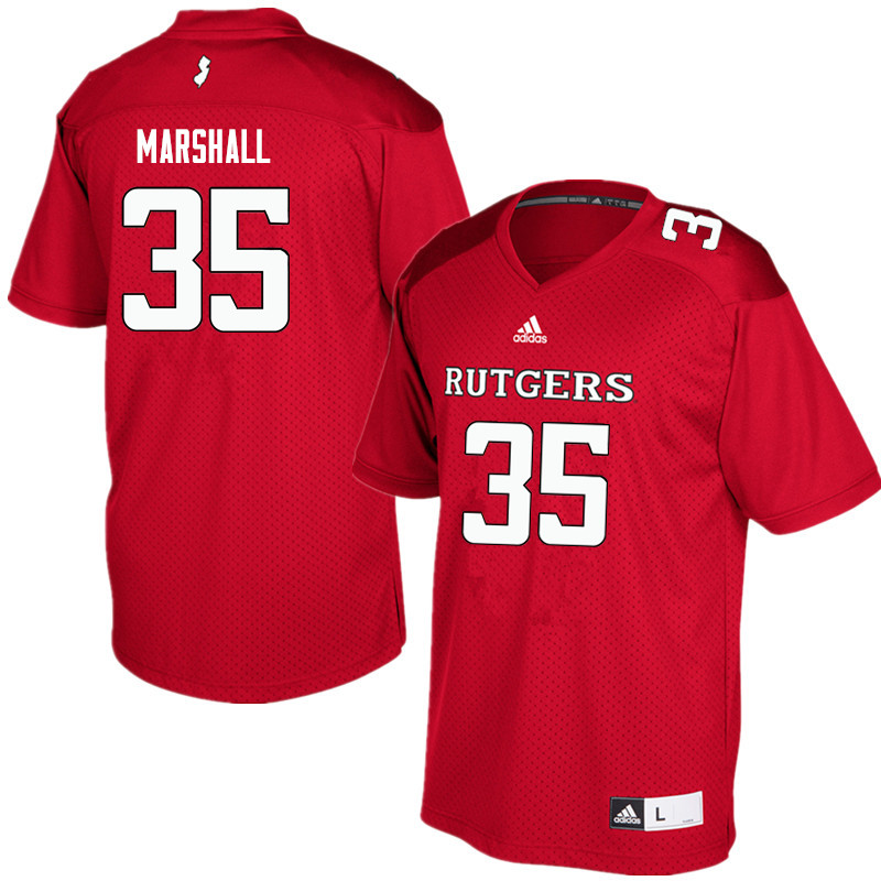 Men #35 Anthony Marshall Rutgers Scarlet Knights College Football Jerseys Sale-Red - Click Image to Close